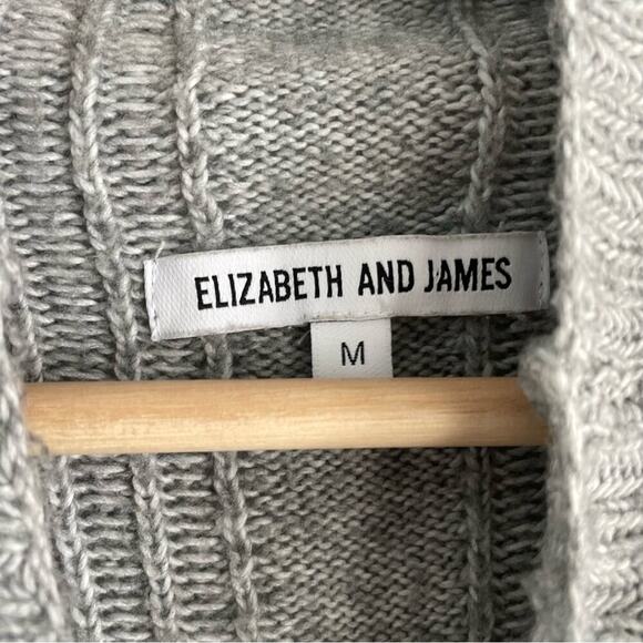 Elizabeth and James turtleneck sweater long sleeve grey size medium - Picture 3 of 7